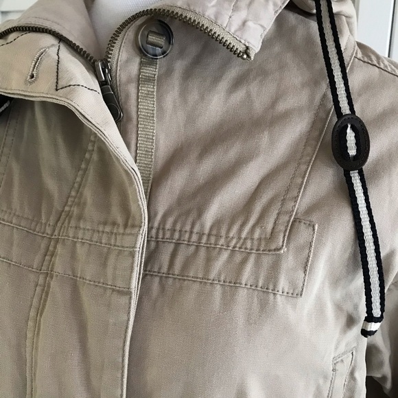 Sebago Women’s Zip Front Hooded Jacket Women’s Cotton Anorak Tan Coat Size Large - Picture 3 of 11
